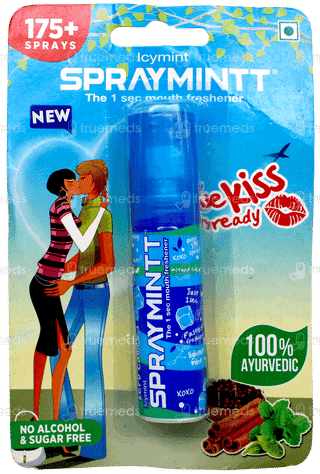 Spraymintt New Icymint No Alcohol & Sugar Free Mouth Freshener Spray 15Gm