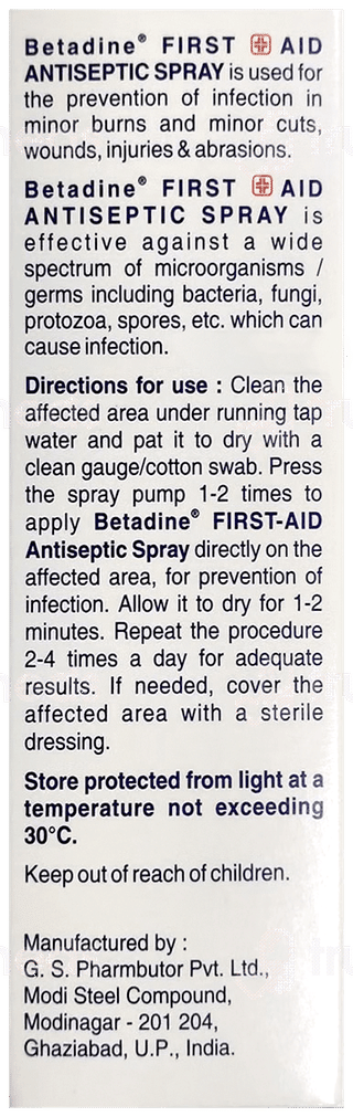 Betadine First Aid Antiseptic Spray 50Ml