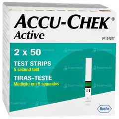 Accu Chek Active 50 Pack Of 2 Test Strips