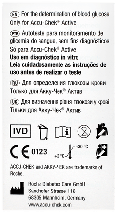 Accu Chek Active 50 Pack Of 2 Test Strips