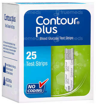 Contour Plus Blood Glucose Test Strips 25
