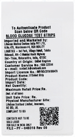 Onetouch Select Test Strips 25