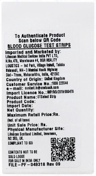 Onetouch Select Test Strips 25