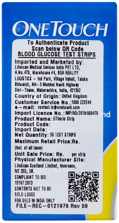Onetouch Verio Test Strips 50