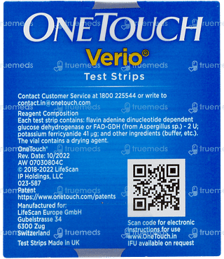 One Touch Verio Test Strips 50