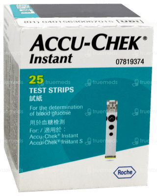 Accu Chek Instant Blood Glucose Test Strips 25