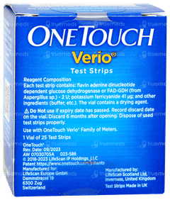 Onetouch Verio Test Strips 25