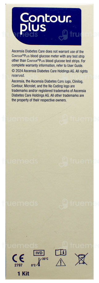 Contour Plus Blood Glucose Monitoring System 1 With 25 Test Strips Free