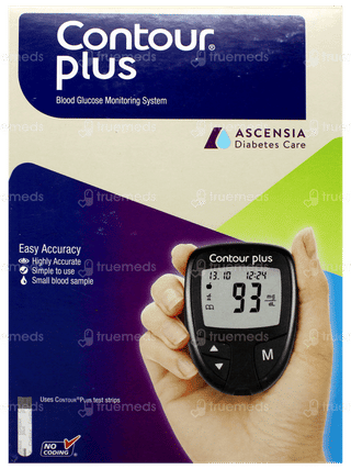 Contour Plus Blood Glucose Monitoring System 1 With 25 Test Strips Free