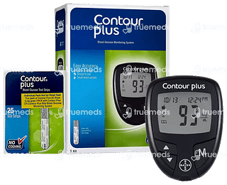 Contour Plus Blood Glucose Monitoring System 1 With 25 Test Strips Free