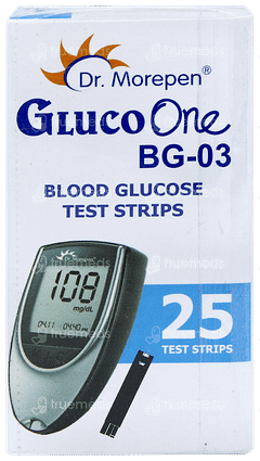 Dr Morepen Gluco One Bg 03 Blood Glucose Test Strip 25