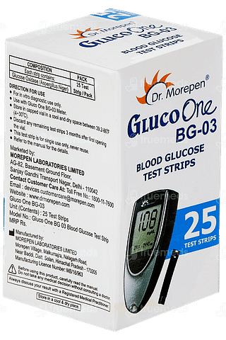 Dr Morepen Gluco One Bg 03 Blood Glucose Test Strips 25