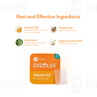 Hk Vitals Disolve Vitamin D Raspberry Strips 30