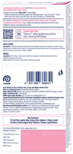 Veet Normal Skin Half Body Waxing Kit 8 Strips