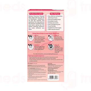 Hiphop Skincare Cleansing Charcoal For Women Nose Strips Pack Of 3