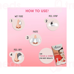 Hiphop Skincare Cleansing Charcoal For Women Nose Strips Pack Of 3