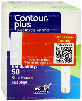 Contour Plus Blood Glucose Test Strips 50