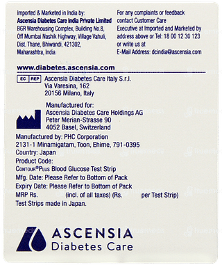 Contour Plus Blood Glucose Test Strips 50