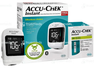 Accuchek Instant Glucometer With Free 10 Test Strip Combipack Of 1