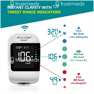 Accuchek Instant Glucometer With Free 10 Test Strip Combipack Of 1