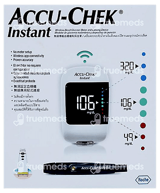 Accuchek Instant Glucometer With Free 10 Test Strip Combipack Of 1