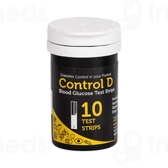 Control D Blood Glucose Test Strips 10