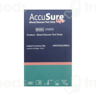 Accusure Life Blood Glucose Test Strip 25