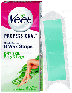 Veet For Dry Skin Body Waxing Kit Pack Of 8 Strips