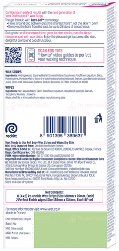 Veet For Dry Skin Body Waxing Kit Pack Of 8 Strips