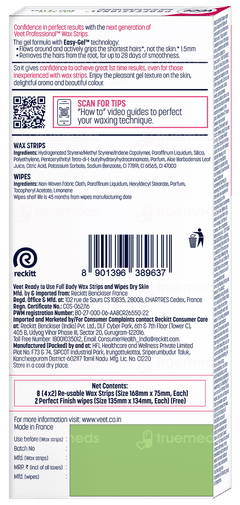 Veet Professional Dry Skin Wax Strips 8
