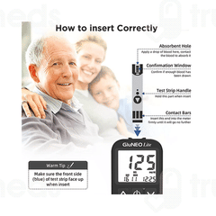 K Life Gluneo Lite Blood Glucose Test Strip 100