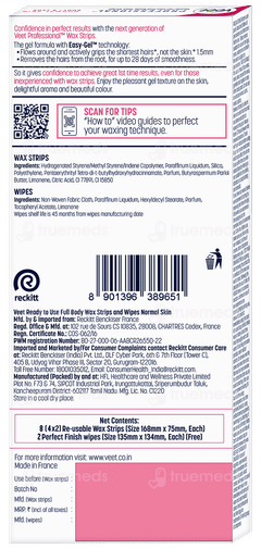 Veet Professional Normal Skin Wax Strips 8