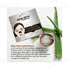 Keya Seth Aromatherapy Charcoal Fiber Purifying Nose Pack Of 5 Strip