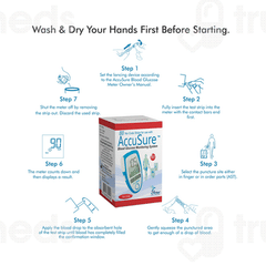 Accusure Life Blood Glucose Test Strips 50