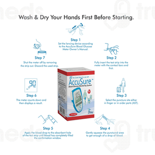 Accusure Life Blood Glucose Test Strips 50