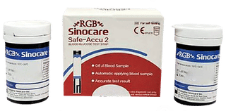 Rgb Sinocare Safe Accu 2 Blood Glucose Test Strips 25 Pack Of 2