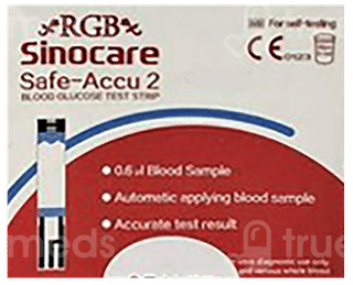 Rgb Sinocare Safe Accu 2 Blood Glucose Test Strips 25 Pack Of 2