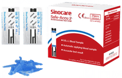 Rgb Sinocare Safe Accu 2 Blood Glucose Test Strips 25 Pack Of 2