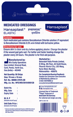 Hansaplast Elastic Antiseptic Strips 50