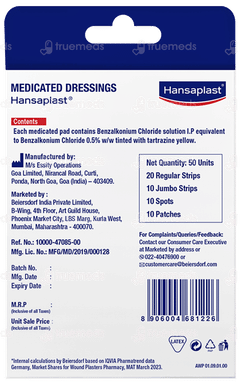 Hansaplast Assorted Pack Antiseptic Strips 50