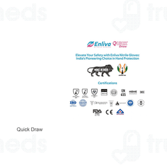 Enliva Quick Draw Nitrile Medium Gloves 100