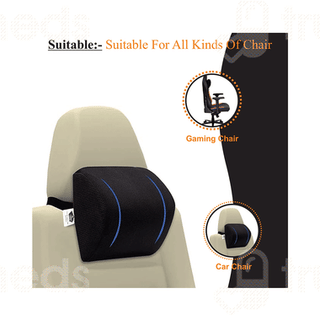 Superfine Comfort Memory Foam Car Neck & Shoulders Support Black Pillow 1