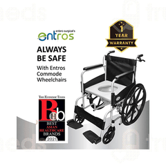 Entros Elev8005s Attendant Propelled Commode Wheelchair 1