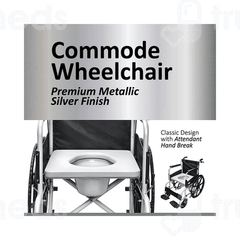 Entros Elev8005s Attendant Propelled Commode Wheelchair 1