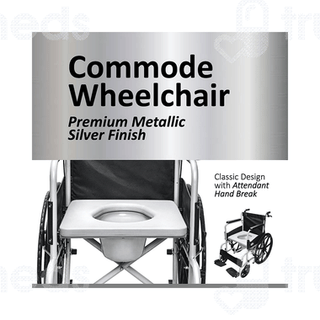 Entros Elev8005s Attendant Propelled Commode Wheelchair 1