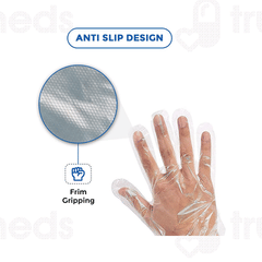 C Cure Disposable Plastic Hand Gloves 100