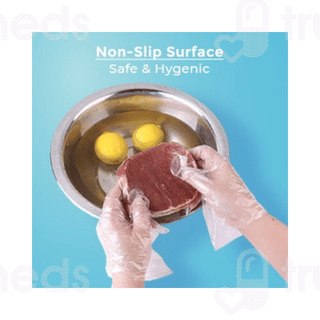 C Cure Disposable Plastic Hand Gloves 100