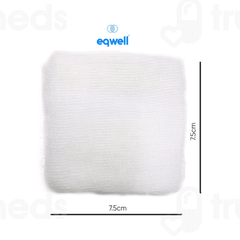 Eqwell Non Sterile 7.5Cm X7.5cm X 12Ply Gauze Swabs 100