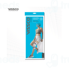 Vissco Core Elastic Hinged With Open Patella 0718 Grey Medium Knee Brace 1
