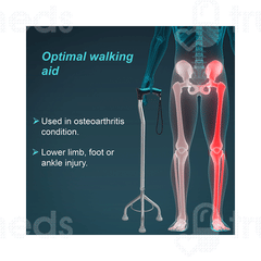 Tynor L 32 Tripod Universal Walking Stick 1